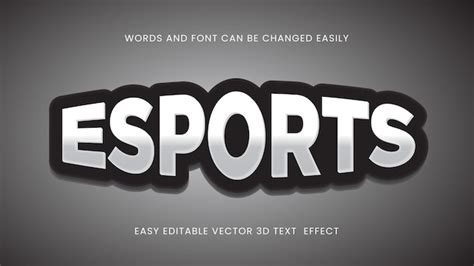 Estilo De Texto Editable Vector Esports Vector Premium