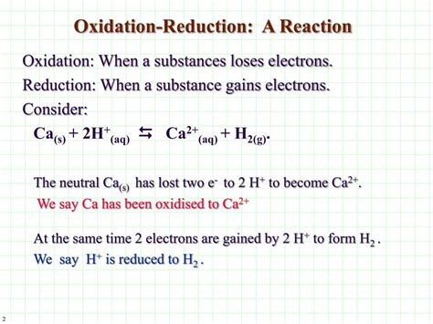 Ppt Reduction Oxidation Red Ox An Introduction To Electron Transfer Reactions Powerpoint