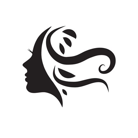 Stylized Beautiful Woman S Face With Long Hair Silhouette Women S Hair