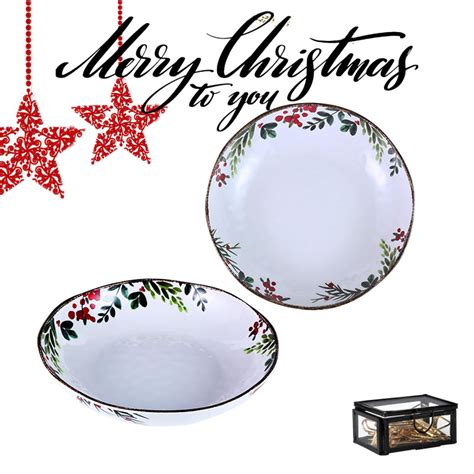 Christmas Melamine Dinnerware Sets Holiday Plates Dishes Sets 11 ...