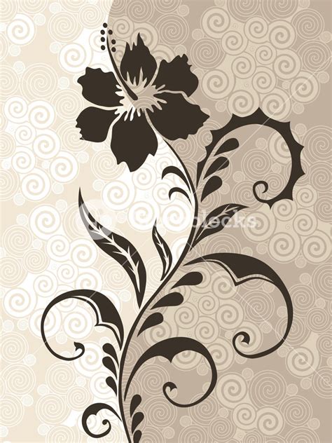 Stylized Background With Floral Pattern Royalty Free Stock Image