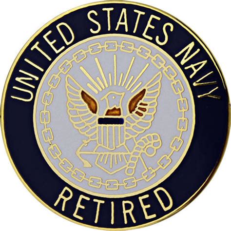 Navy Retired With Crest 78 Lapel Pin Usamm