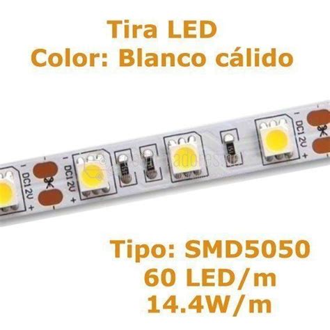 Tira LED BLANCO CÁLIDO 60 LED m 14 4w m FMAS Automatización