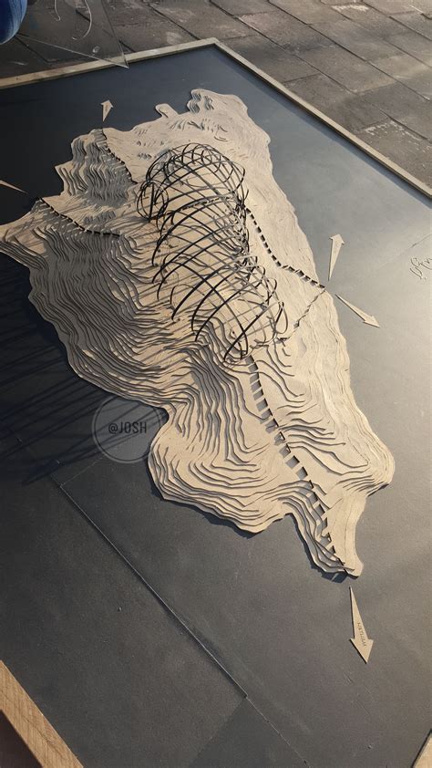 Architecture Model Design Contour Mountains Landscape Architecture