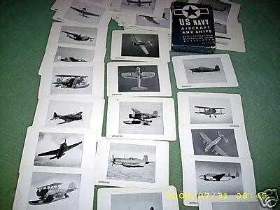 Wwii Us Navy Aircraft Ships Recognition Cards Box