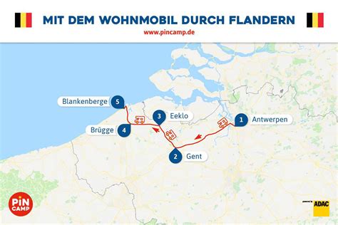 Reise durch Flandern Brügge sehen und schwärmen Wohnwagen Vogt