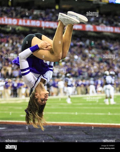 San Antonio, Texas, USA. 2nd Jan, 2016. TCU Horned Frogs cheerleader ...