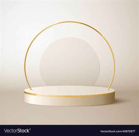 Round Stage Podium Isolated Platform Royalty Free Vector