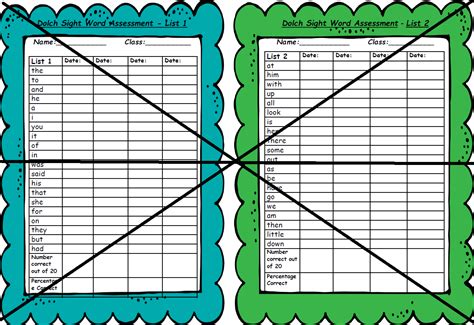 Mash Class Level Dolch Word Lists And Assessment Pack