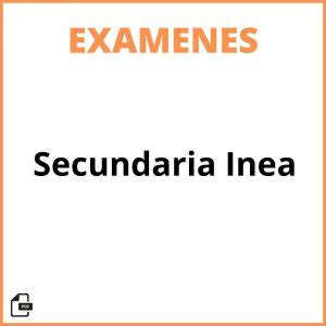 Examen Inea Secundaria Respuestas