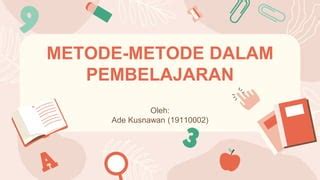 PPT Metode Pembelajaran Pdf