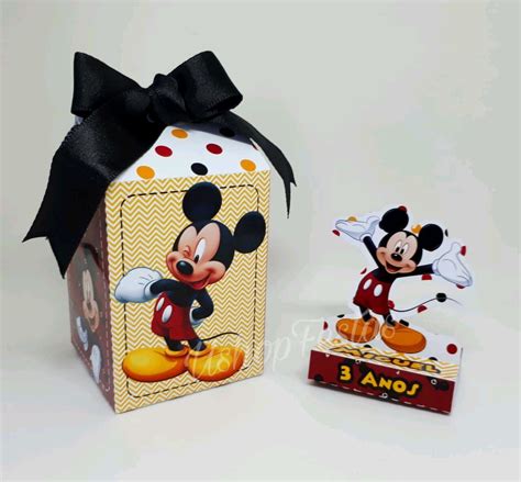 Kit Caixa Milk E Porta Bis Duplo Mickey Elo