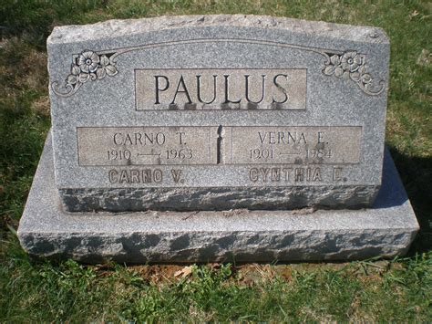 Verna Elizabeth Paul Paulus Find A Grave Reminne