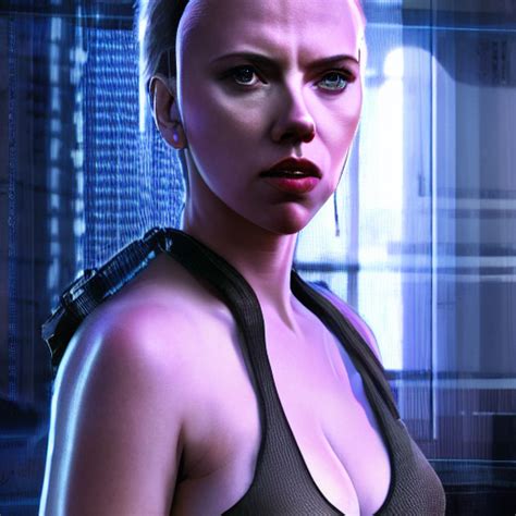 KREA AI Scarlett Johansson In Cyberpunk Render