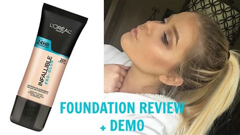 L Oreal Pro Glow Foundation Review Demo Xoxoemily Youtube