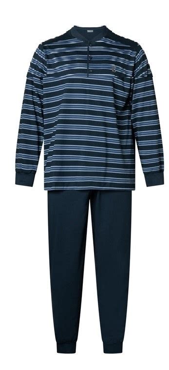 Gentlemen Heren Pyjama Donkerblauw Gestreept Kosmeyer Nl