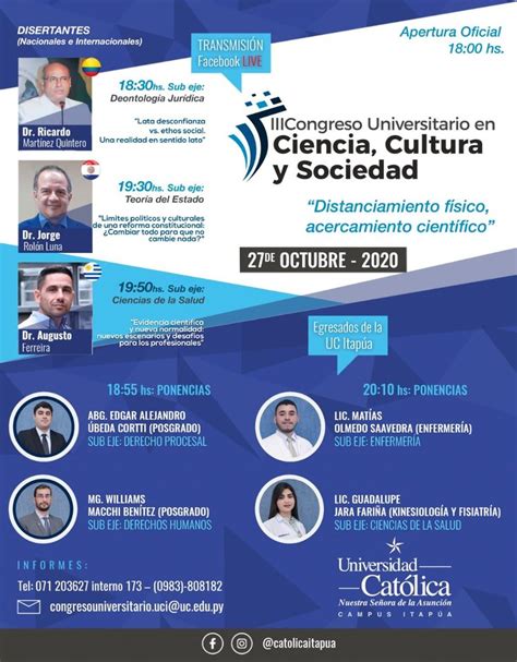 Iii Congreso Universitario En Ciencia Cultura Y Sociedad 2020 Itapúa Uc