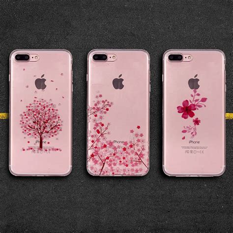 Funda de teléfono de cerezo flor árbol para iPhone 5 6 7 8 X