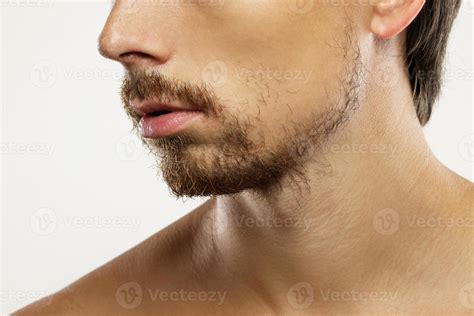 Closeup Of Male Face With Unshaved Man With A Unkempt Beard 16233993