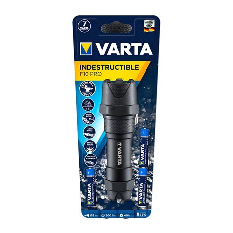 Varta Varta Indestructible Pro F Lampe Torche Black Private Sport