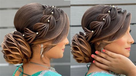 Latest Bridal Hairstyle L Bridal Bun L Front Variation L Chignon Bun