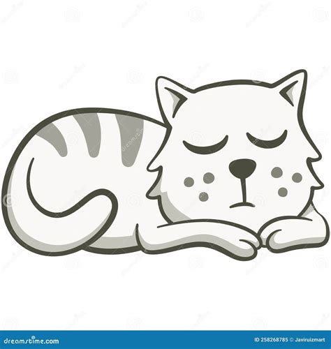 Cute Cat Sleeping Stock Vector Illustration Of Graphic