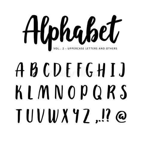 Hand Drawn Vector Alphabet Font Isolated Letters Written With Marker