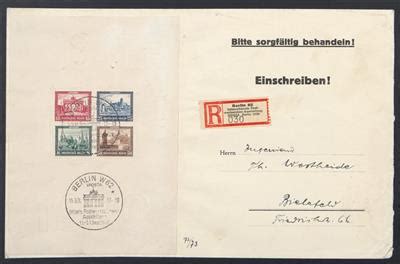 Postst Ck D Reich Block Nr Iposta Mit Briefmarken