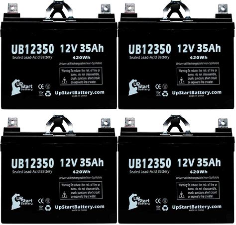 4 Pack Ub12350 Universal Sealed Lead Acid Battery 12v 35ah L1