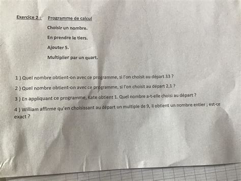 Bonjour J Aurai Besoin D Aide Pour Un Exercice De Mon Dm De Maths Pour