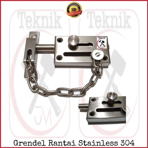 Jual Grendel Rantai Stainless Ukuran Inch Selot Rantai