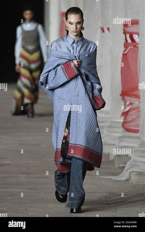 Milan, Italy, 23/02/2023, Models on the runway at the Etro fashion show ...