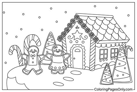 29 páginas para colorear de casas de jengibre ColoringPagesOnly