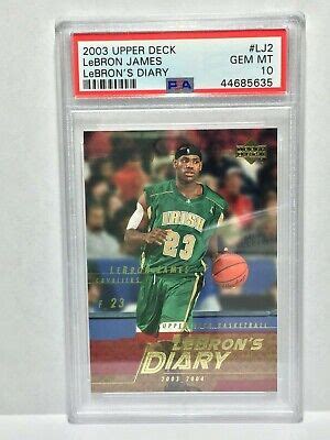 ROOKIE CARD RC PSA 10 LeBron James Diary 2003 Upper Deck LJ2 LAKER