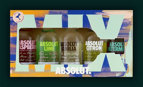 Absolut Five Vodka 5x0,05 Liter Raspberri, Lime, Vanillia, Citron ...