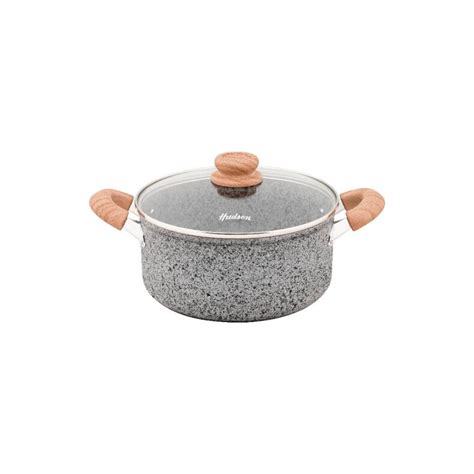 Cacerola Hudson Granito Stone Aluminio Forjado 24cm Color Gris Hudson