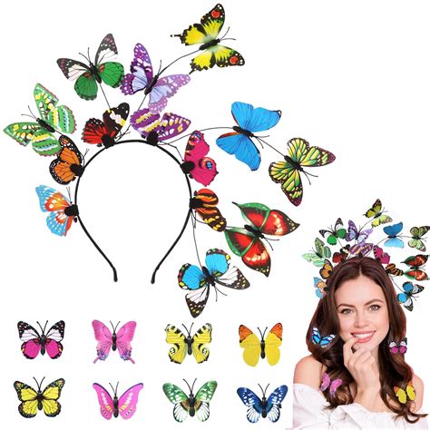 Orgoue Schmetterling Haarreif Schmetterling Fascinator Fee Stirnband