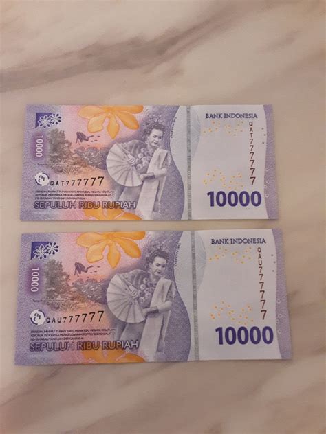 2022 Indonesia 10000 Rupiah With Identical Nice Numbers Hobbies Toys