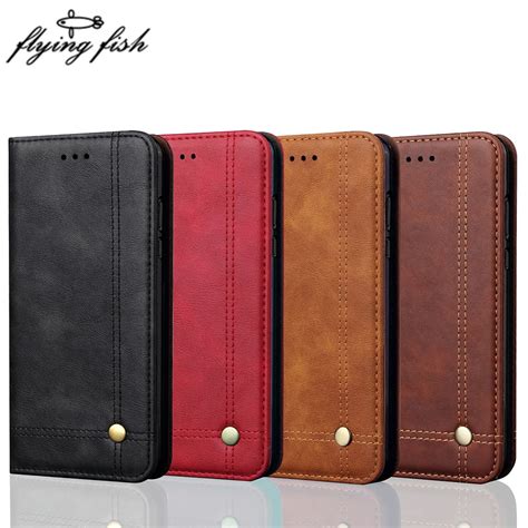 Luxury Wallet Case For Samsung Galaxy A7 2018 A750 PU Leather Magnetic ...