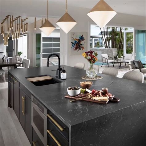 50 Brilliant Black Kitchen Countertops For A Modern Look