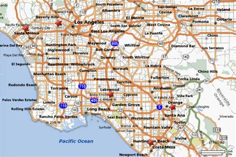 Map of Hollywood City, Tourist Maps: Los Angeles City Map Pictures