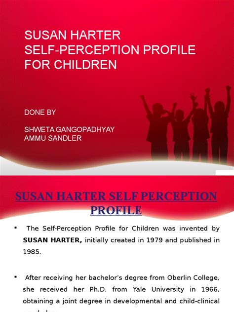 Susan Harter Scale Self Concept Validity Statistics