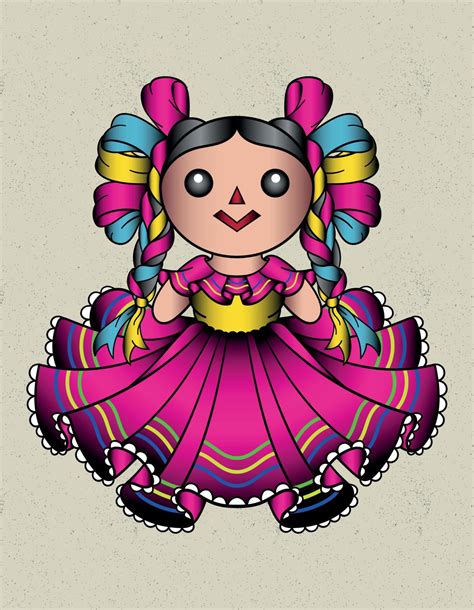 Mu Eca Mexicana Tradicional Vector En Vecteezy