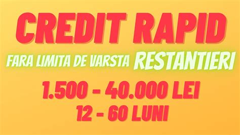 Credit Rapid Pentru Restantieri Maxim Lei Aprobat Rapid Cu