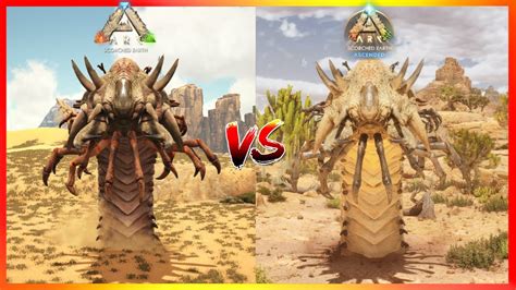 ARK ASA VS ASE SCORCHED EARTH ALL DINOS COMPARISON YouTube