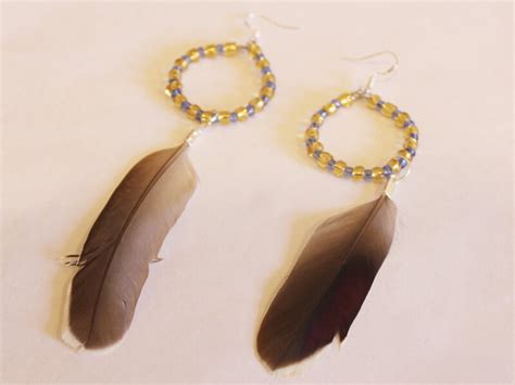 How To Make Feather Hoop Earrings