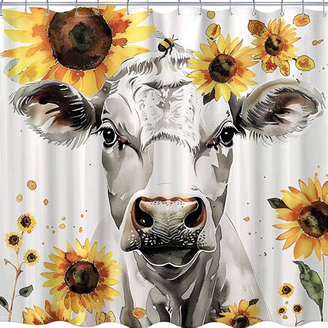 Transform Your Bathroom Into A Whimsical Meadow With Our Cute Cow And