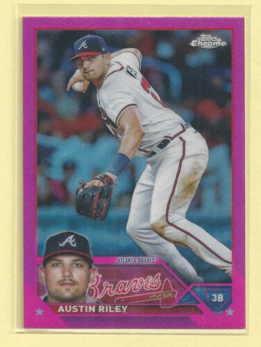 Topps Chrome Austin Riley Pink Refractor Braves Ebay