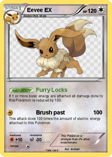 Pokémon Eevee Ex 40 40 Furry Locks My Pokemon Card