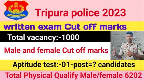 Tripura Police Written Exam Result Written Exam Cut Off Marks